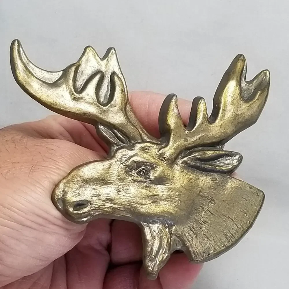 Vintage Moose Head Belt Buckle Novelty‎ Animal Western Style Accessory